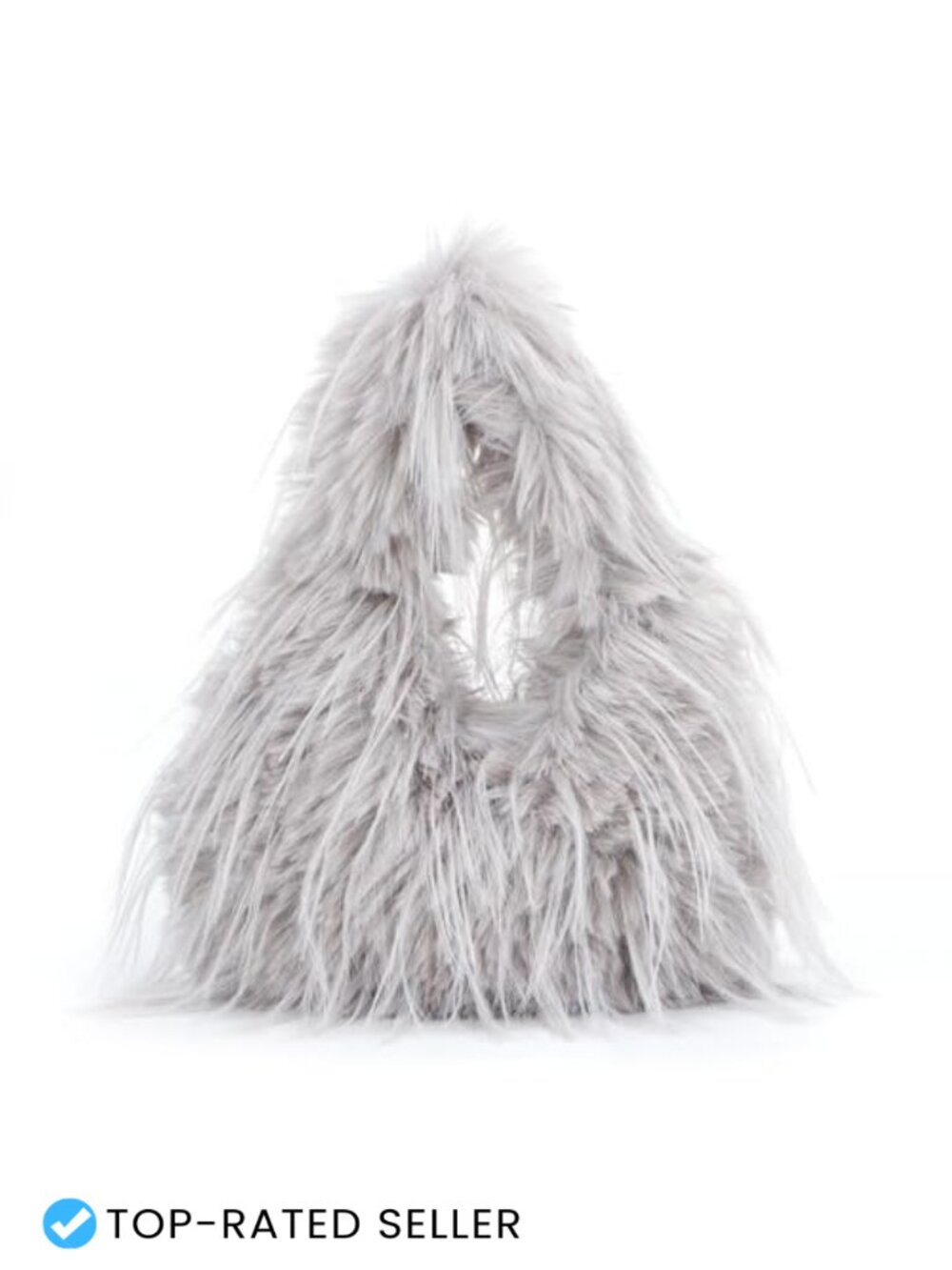 Faux Fur Tote Bag Y2K Plush Handbag With Chain Shoulder Purse